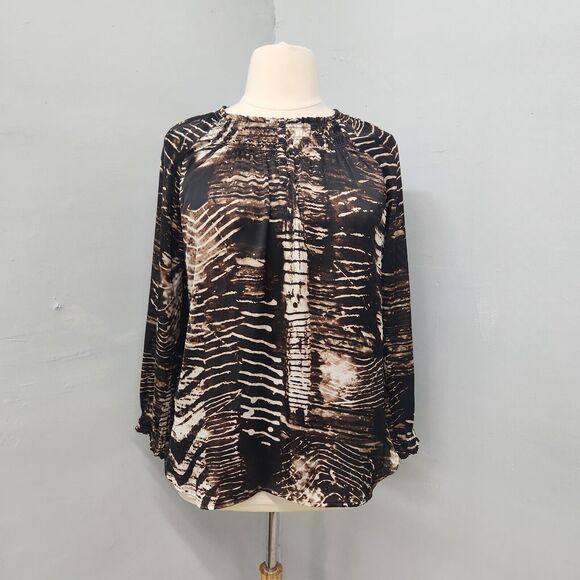 CHICO'S Silky Pullover Blouse Size 2 large ☆FLAW - Picture 1 of 12